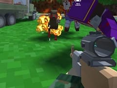 Blocky Zombie And Vehicle Shooting