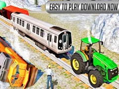 Chained Tractor Towing Train Simulator