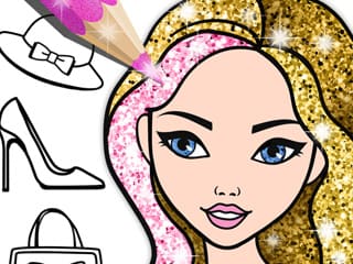 Fashion Coloring Book Glitter