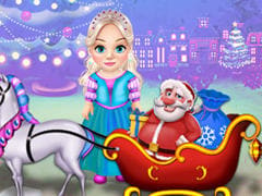 Little Girl Clean Christmas Carriage