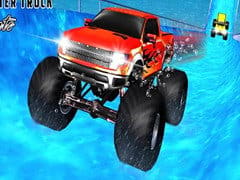 Water Surfer Vertical Ramp Monster Truck Game