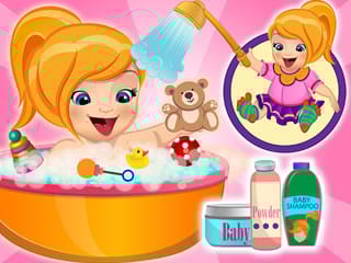 Baby Elissa Bathing