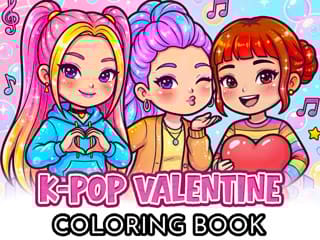 Coloring Book: Kpop Valentine's Day