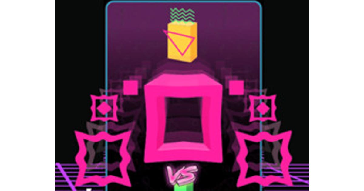 Big Neon Tower Vs Tiny Square Play The Game Online