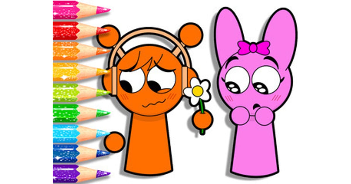Coloring Book Game: Sprunki Pinki Oren | Bestgames