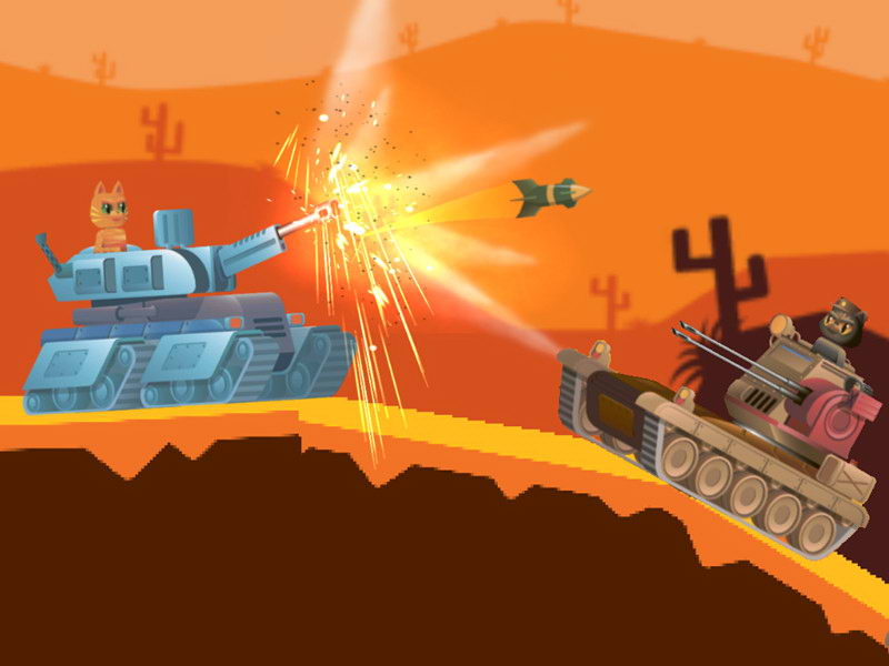 ネコの戦車対決ゲーム タンク スターズ ひといきゲーム 無料ブラウザゲーム フラッシュゲーム