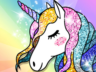 Unicorn Coloring Book Glitter